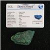 Image 1 : 180CT NATURAL ROUGH COLOR-ENHANCED EMERALD WITH EGL CERTIFICATE: 55MM X 30MM X 14MM