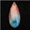 Image 1 : TEARDROP DRAGON VEIN AGATE PENDANT BEAD: 48MM X 22MM X 7MM