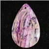 Image 1 : PURPLE CRAZY LACE AGATE TEARDROP PENDANT BEAD: 55MM X 35MM X 5MM