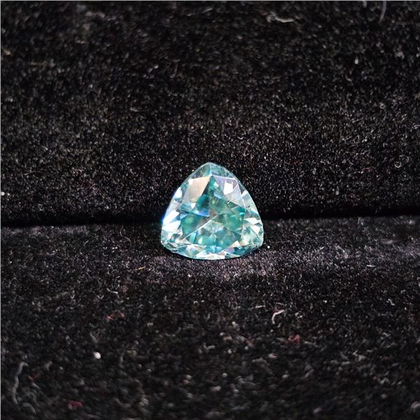 1.4CT TRILLION CUT VIVID BLUE MOISSANITE VVS1 GEMSTONE: 7MM X 7MM