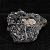 Image 1 : 108G NATURAL BLACK-GREEN TOURMALINE WITH CLEAR CRYSTAL GEM MINERAL SPECIMEN