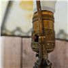 Image 5 : HEAVY 1920S SLAG GLASS 6-PANEL LAMP *WORKING/PUSH-THROUGH SWITCH IS CHIPPED ON ONE SIDE*