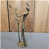 Image 4 : BRUTALIST STYLE CAST BRONZE CONDUCTOR STATUE: APPROX. 11.5" TALL