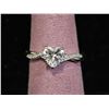 Image 1 : *NEW* STERLING SILVER 1CT HEART CUT SIMULATED DIAMOND (CZ) TWIST RING: SIZE 7.5