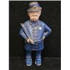 Image 1 : VINTAGE 6" TALL CAST IRON "MULLIGAN THE COP" PAINTED PIGGY BANK