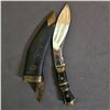 Image 2 : KUKRI KNIFE WITH LEATHER SHEATH, KRIS KNIFE WITH LEATHER SHEATH & THROWING KNIFE W/NO SHEATH