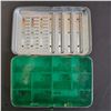Image 5 : ASSORTED FISHING REELS, FISHING FLY STORAGE BOX (EMPTY) & FLY FISHING BOOK