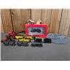 Image 1 : SPECTRUM HO TRAIN LOCOMOTIVE, COSTUME CONDUCTOR CAP & BOX OF ASSORTED TRAIN MODELS & ACCESSORIES