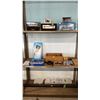 Image 1 : (3) SHELVES OF ASSORTED MODEL TRAINS & ACCESSORIES: TRAINS, TRACK, NCE POWER CAB STARTER SET & MORE