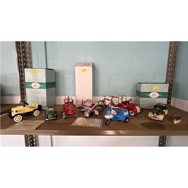 SHELF OF ASSORTED DIECAST MODEL VEHICLES