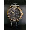 Image 1 : CHRONOGRAPH WATCH WITH TEXTURED LEATHER STRAP