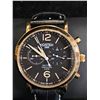 Image 2 : CHRONOGRAPH WATCH WITH TEXTURED LEATHER STRAP