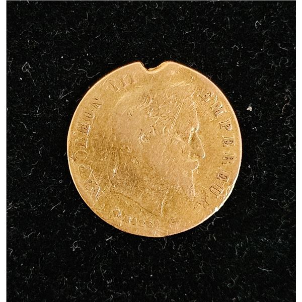 AUTHENTIC FRENCH NAPOLEON III GOLD COIN
