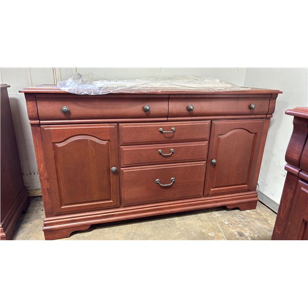MEUBLES REGAZZI 4-DRAWER 2-DOOR CABINET WITH CHANGING TABLE PAD & EXTRA HARDWARE 58" X 20" X 34"