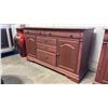 Image 2 : MEUBLES REGAZZI 4-DRAWER 2-DOOR CABINET WITH EXTRA HARDWARE 58" X 20" X 34" (MINOR COSMETIC DAMAGE)
