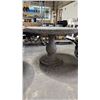 Image 3 : ROUND OUTDOOR PAINTED WOOD TABLE 40" X 30" (MINOR COSMETIC DAMAGE)