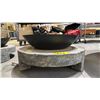 Image 2 : ROUND GAS FIREPIT WITH BLACK SILICA 24" X 12"