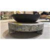 Image 2 : ROUND GAS FIREPIT WITH BLACK SILICA 24" X 12"