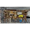 Image 1 : PAIR OF GOLD PAINTED FU DOG FIGURES