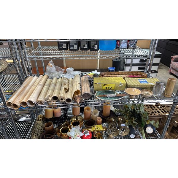 SHELF OF ASSORTED DECOR