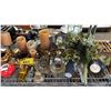 Image 3 : SHELF OF ASSORTED DECOR INCLUDING; CANDLES & HOLDERS, FAUX FLOWERS, INCENSE & MORE