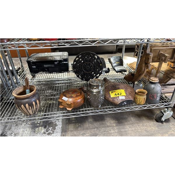 SHELF OF ASSORTED CHINESE MOTIF DECOR