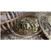 Image 5 : SHELF OF DECORATIVE WALL FOIL PLATES & HANGING CANDLE LANTERN