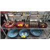 Image 1 : SHELF OF ASSORTED CHINESE MOTIF CONTAINERS & LID