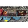 Image 3 : SHELF OF ASSORTED CHINESE MOTIF CONTAINERS & LID