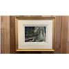 Image 1 : FRAMED ORIGINAL SIGNED JOHN H. BURROWS OIL ON CANVAS PAINTING: TRAPPER JACK'S CREEK