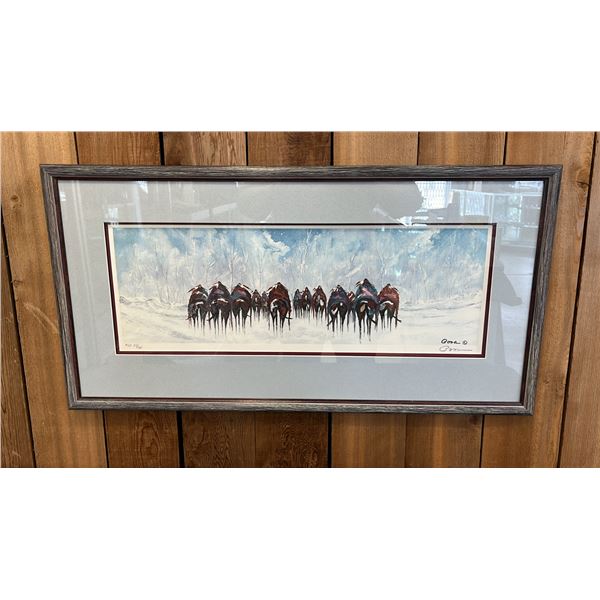 FRAMED & SIGNED ED POSA "SERENE ENCOUNTER" PRINT #33/60 *CERTIFICATION ON BACK*