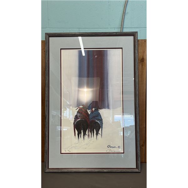 FRAMED & SIGNED ED POSA "LEGENDS OF THE PAST" PRINT 33/60 *CERTIFICATION ON BACK*