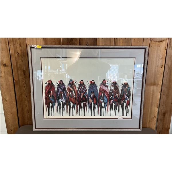 FRAMED & SIGNED ED POSA "FIRST PEOPLE" PRINT #33/60 *CERTIFICATION ON BACK*