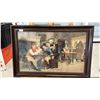 Image 1 : VINTAGE FRAMED JOHN A. LOMAX "THE STORY OF THE ELOPMENT" PRINT