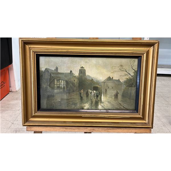 VINTAGE FRAMED F. ARNOLD PRINT "AFTER THE RAIN": PSEUDONYM USED BY JAMES WALTER GOZZARD