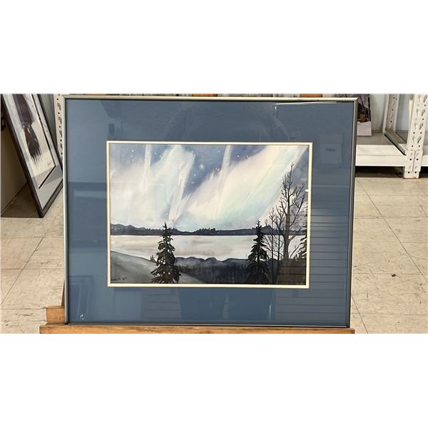 FRAMED ORIGINAL WATERCOLOUR PAINTING SIGNED "NAOMI 87"