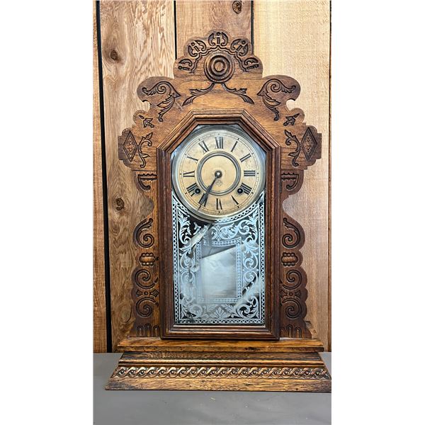 ANTIQUE ANSONIA GINGERBREAD MANTLE CLOCK