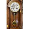 Image 4 : VICTORIAN STYLE TEARDROP-CARVED WALL REGULATOR CLOCK