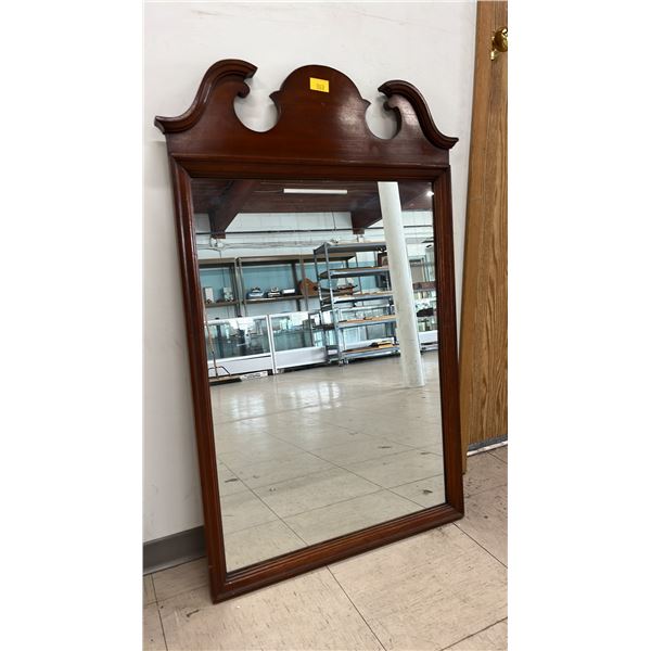 VINTAGE MAHOGANY FRAMED WALL MIRROR