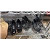 Image 3 : SHELF OF ASSORTED ITEMS INCLUDING; SHOES, CLOTHING RACK & ENVELOPES
