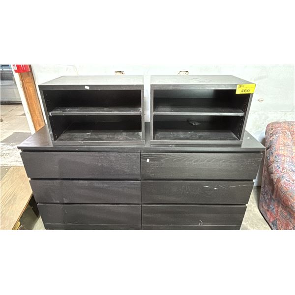 6-DRAWER DRESSER WITH 2 FLOATING NIGHT STANDS