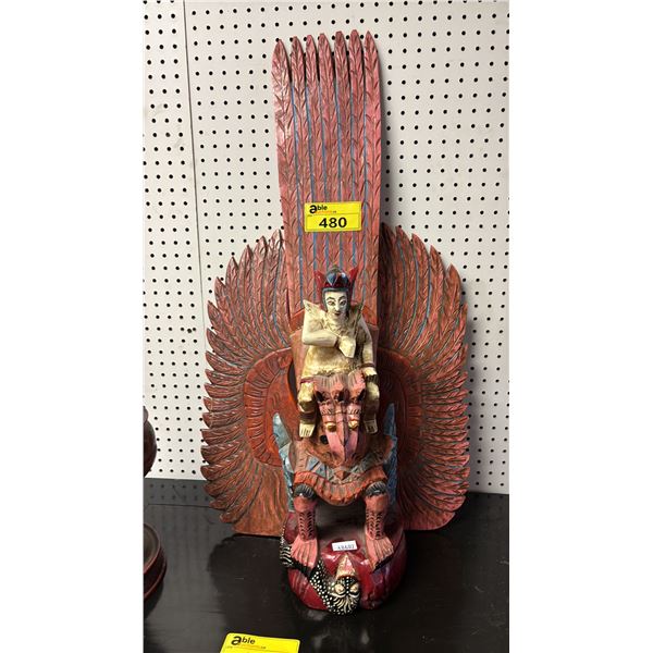 WOOD CARVED TRADITIONAL GARUDA SCULPTURE