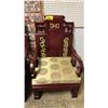 Image 3 : SET OF 2 CHINESE MOTIF TRADITIONAL CHAIRS WITH CUSHIONS