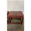 Image 4 : SET OF 2 PAINTED CHINESE MOTIF END TABLES 23" X 18" X 19"