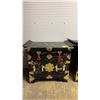 Image 2 : (2) CHINESE MOTIF PAINTED 2-DRAWER 2-DOOR CABINETS 29" X 16" X 24"