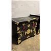 Image 3 : (2) CHINESE MOTIF PAINTED 2-DRAWER 2-DOOR CABINETS 29" X 16" X 24"
