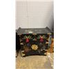 Image 4 : (2) CHINESE MOTIF PAINTED 2-DRAWER 2-DOOR CABINETS 29" X 16" X 24"