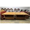 Image 1 : (4) WOOD COFFEE TABLES 40"X  26" X 12.5"