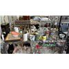 Image 1 : SHELF OF ASSORTED ITEMS INCLUDING; VASES, MUGS, FRAMED ARTWORK & MORE