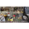 Image 3 : SHELF OF ASSORTED ITEMS INCLUDING; VASES, MUGS, FRAMED ARTWORK & MORE